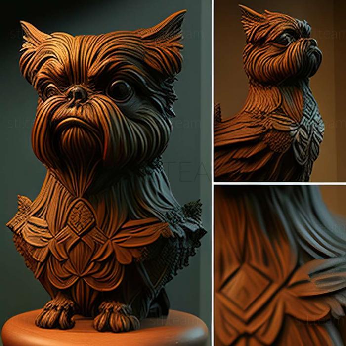 3D model Brussels Griffon dog (STL)